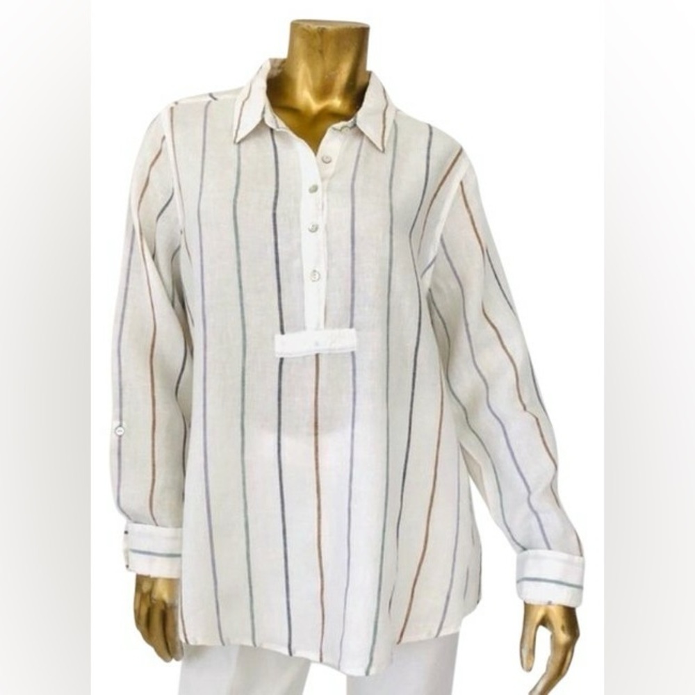 100% Linen Artisan NY top